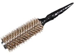 Escova De Cabelo Redonda Madeira Para Secar E Modelar, Com Cerdas De Javali E Alumínio, Ideal Para Cabelos Grossos E