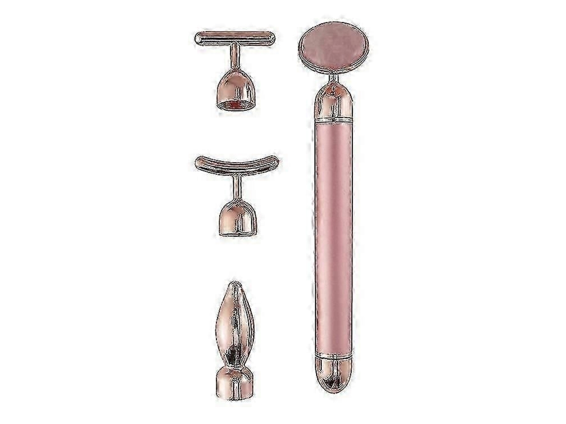 Massageador Facial 2025, Aparelho de Massagem em Formato T com Sinalização Elétrica, 1 Conjunto, Ouro Rosa GOKOCO