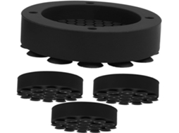 Conjunto De 4 Protetores Pés Para Máquina Lavar Roupa, Em Plástico Preto, Absorvem Impactos E Elevam A Altura Da Máquina