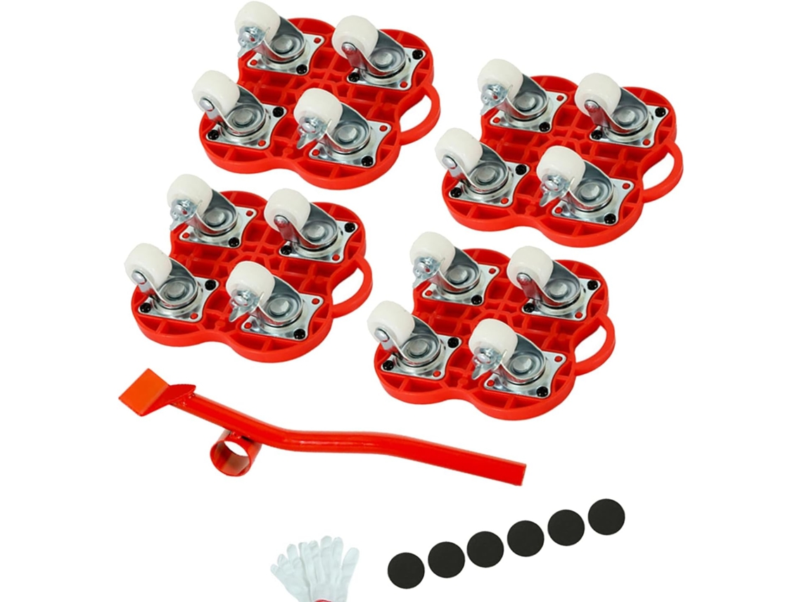 Trilhos deslizantes de perfil baixo, sistema de 5 pontos com design antiderrapante para movimentação de objetos.