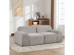 Sofá Modular Comprimido Em Chenille, Espuma De Alta Elasticidade 30d, Fácil De Mover, Base Antiderrapante, Cinzento