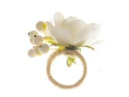 Anéis Guardanapo Flor Artificial Simples 12 Unidades