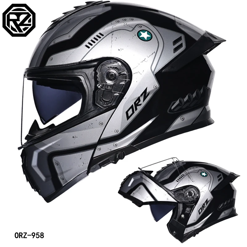 (l) Capacete Modular De Motocicleta Com Abertura Superior E Viseiras Duplas, Certificado Pelo Dot.