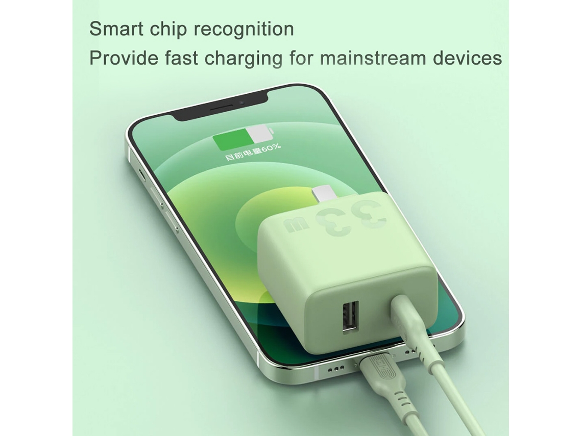 Aetheria carregador Rápido Zmi 33w 1a1c Type c Usb a Portátil Compatível com Iphone 12 Switch Samsung