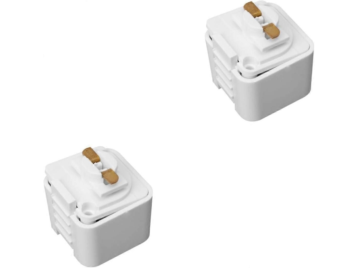 2 Cabeças De Trilho De Luz Com Conector, Acessório De Iluminação Em Branco