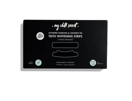 Bandas De Clareamento Dental Com Carvão Ativo E Óleo De Coco My White Secret
