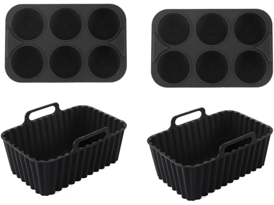 Conjunto De Formas De Silicone Para Assar, Utensílio Retangular Multiuso Para Bolos, Pudins, Forma D Gokoco
