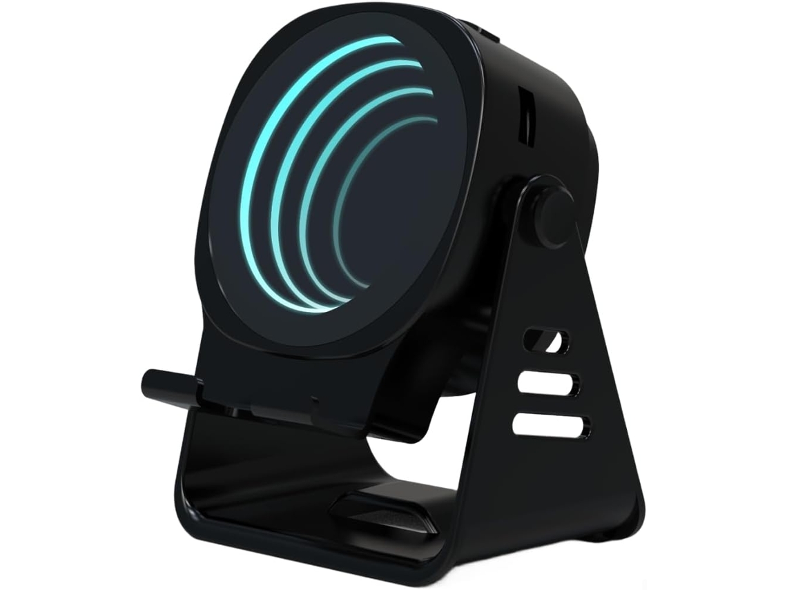 Alto-falante De 5,3 Polegadas Com Tela Led Rgb Vibrante E Suporte Duplo Para Celular Streaming,