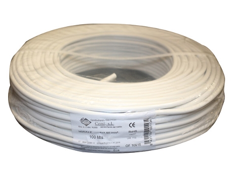 Cabo Elec Rdo Mang 500V Vv-F H05Vv-F Cabo Superior 2X1,5Mm Bl 1 BRICABLE