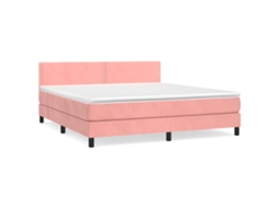 Box Spring Bed, Box Spring Beds Vidaxl Cor-de-rosa Veludo (160 X 200 Cm)