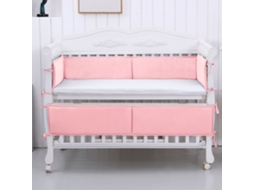 Conjunto de Protetores de Berço PANOONA 4 Peças Rosa (2 X 132 Cm + 2 X 68,5 Cm)