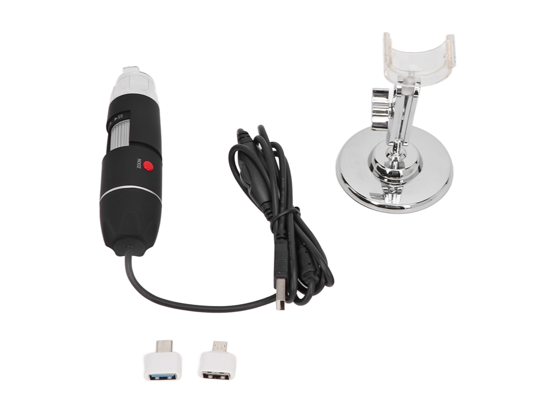 Aetheria microscópio Digital Usb 3 em 1 1600x com 8 Leds Ajustáveis Endoscópio Câmera para Inspeção