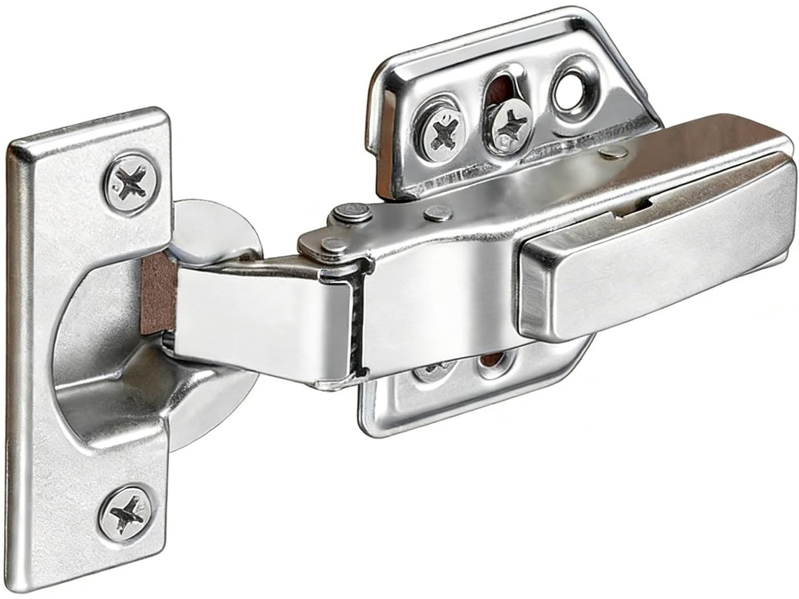 Conjunto De 2 Dobradiças Para Armário Cozinha, Dobradiças De Sobreposição Total 110° Com Fechamento Suave, Dobradiças