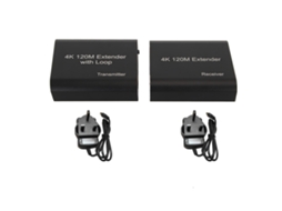 extensor Kvm Interface Multimídia Hd 4k 30hz Canal Único 120m Plugue Uk