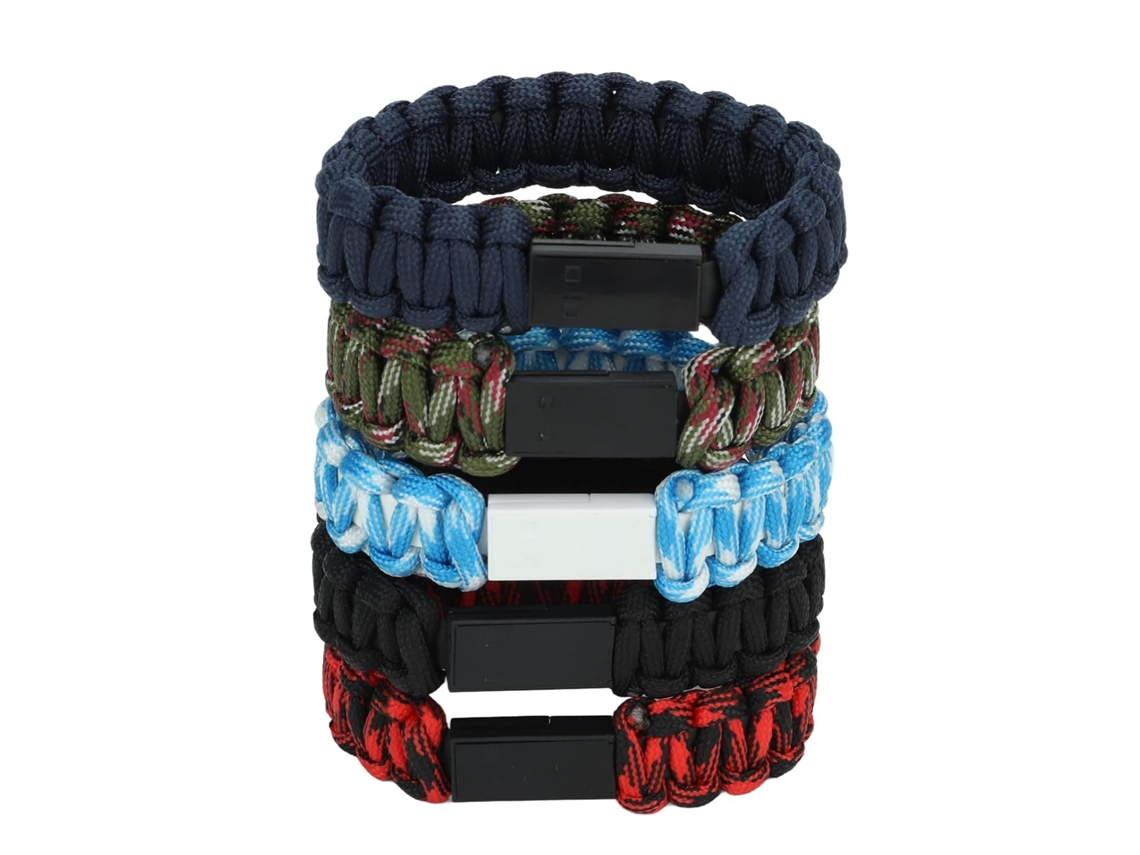 Pulseira De Nylon Resistente Com Cabo Usb Para Carregamento