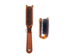 Escova de Cerdas Únicas, Cor Âmbar, com Bolso, Escova de Massagem Macia MDUG (estilo 2)