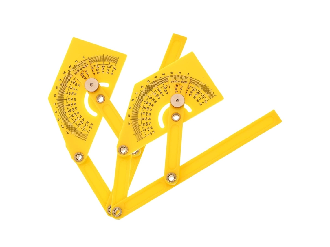 Transferidor De Ângulo De 180° Em Abs, Conjunto De 2 Peças