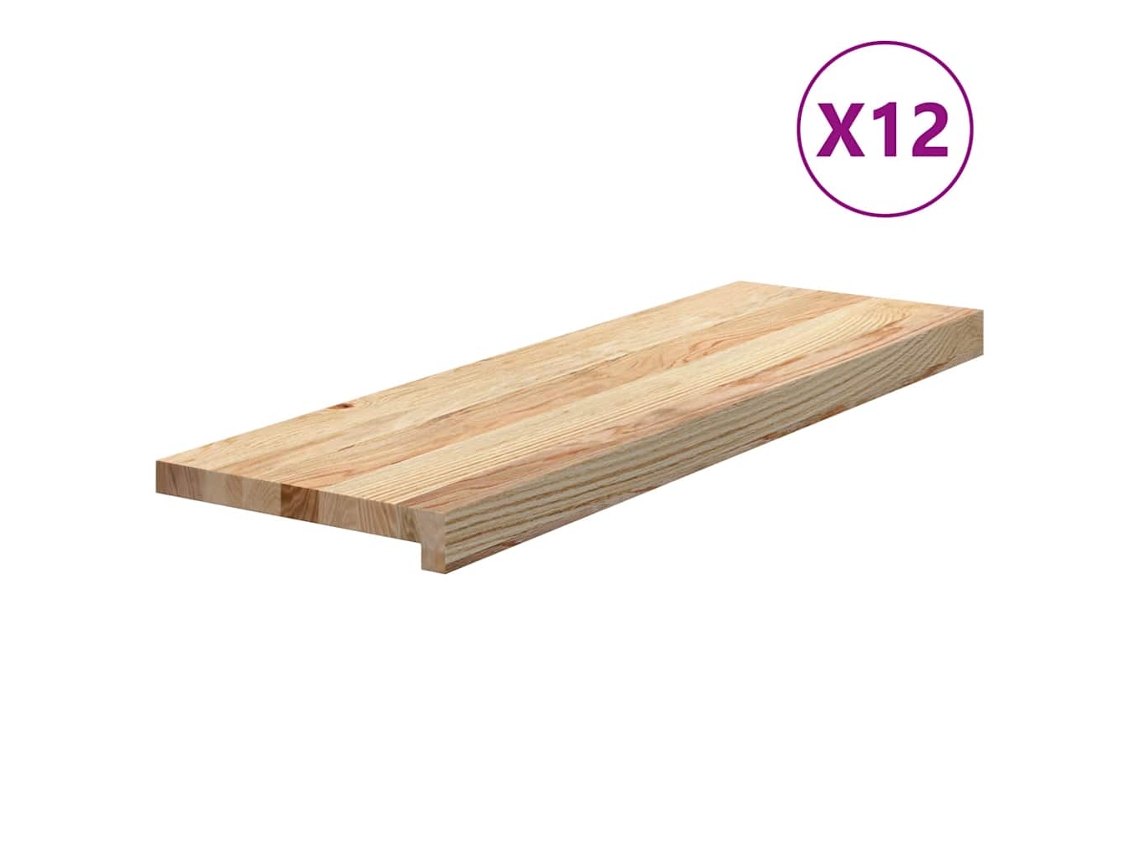Stair Tread, Stair Treads Vidaxl Marrom Madeira De Carvalho (80 X 25 X 2 Cm)