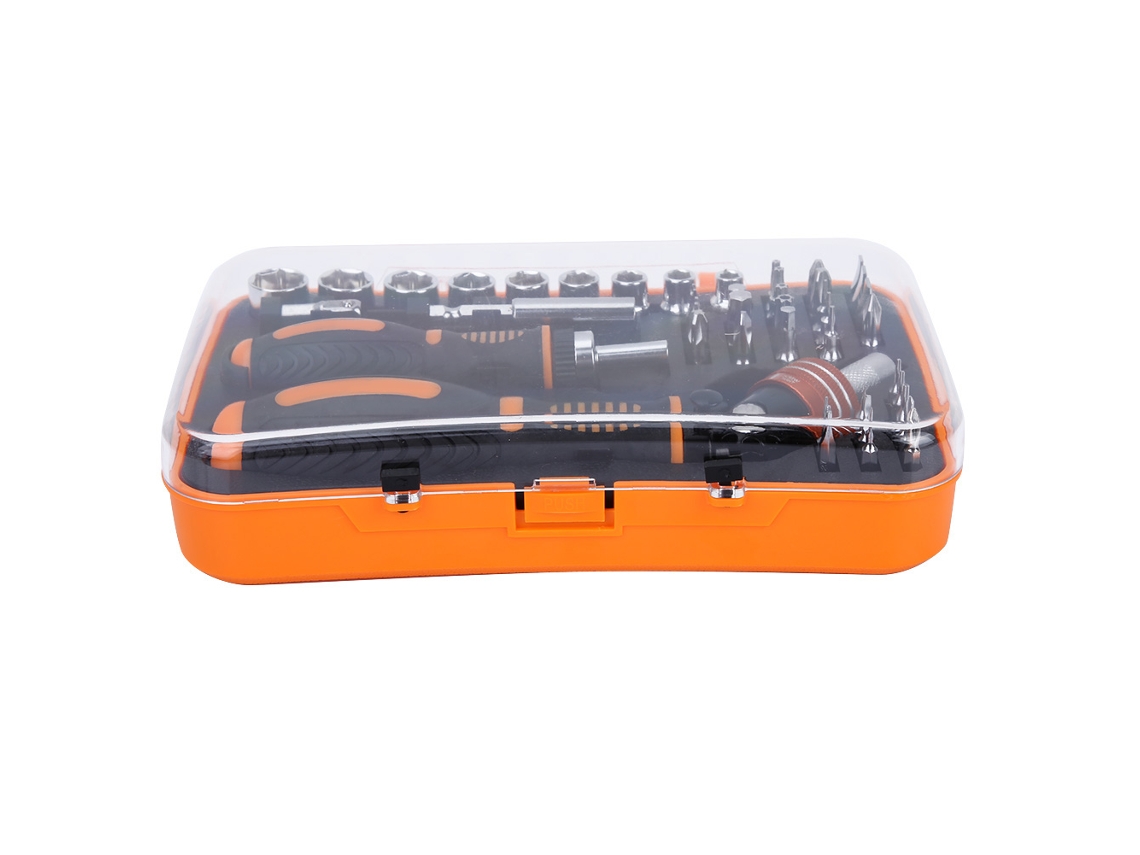 Kit de Chaves de Soquete Manual Profissional 43 Peças para Reparos e Manutenção | S/MARCA