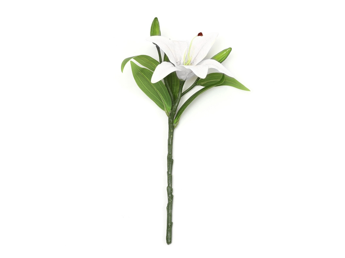 Buquê de Lírios de Simulação com Caule Único para Decoração de Casamento e Casa, Branco LAXISCREED