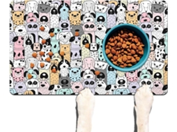 Tapete para Comida de Cães e Gatos, Impermeável, Absorvente, de Secagem Rápida e Antiderrapante, Colorfuldog AQUAFORGE