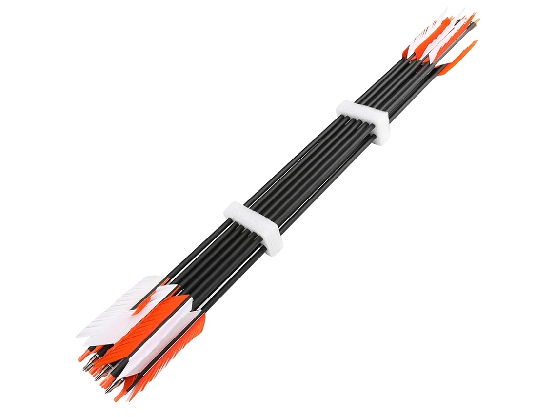 Flechas, Material De Carbono, 31,5 Polegadas De Comprimento, 12pcs Laranja