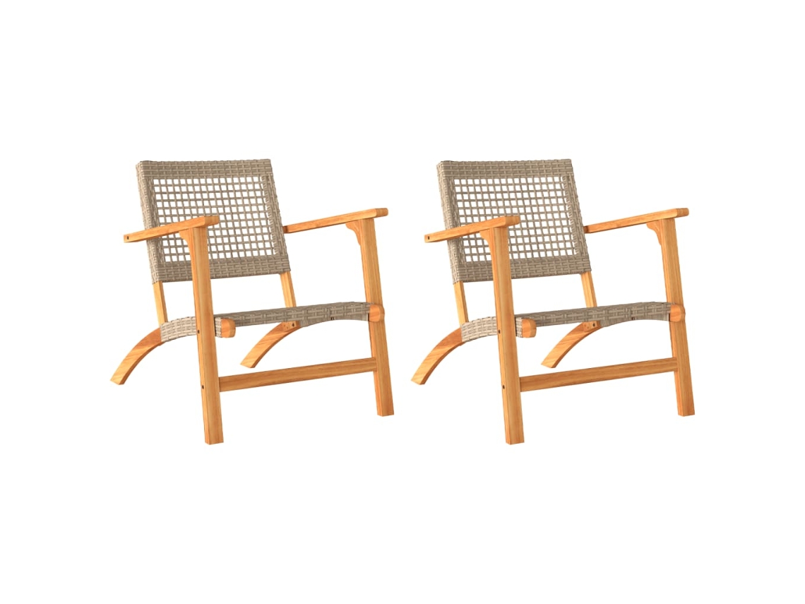 Garden Chair, Garden Chairs Vidaxl Bege Rattan / Vime (n/a)