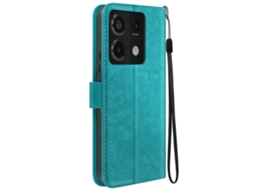 Capa com Cordão Aba Note Proteção Pulso para Xiaomi Xiaomi Redmi Note 13 Pro MAYAXESS Pele Azul