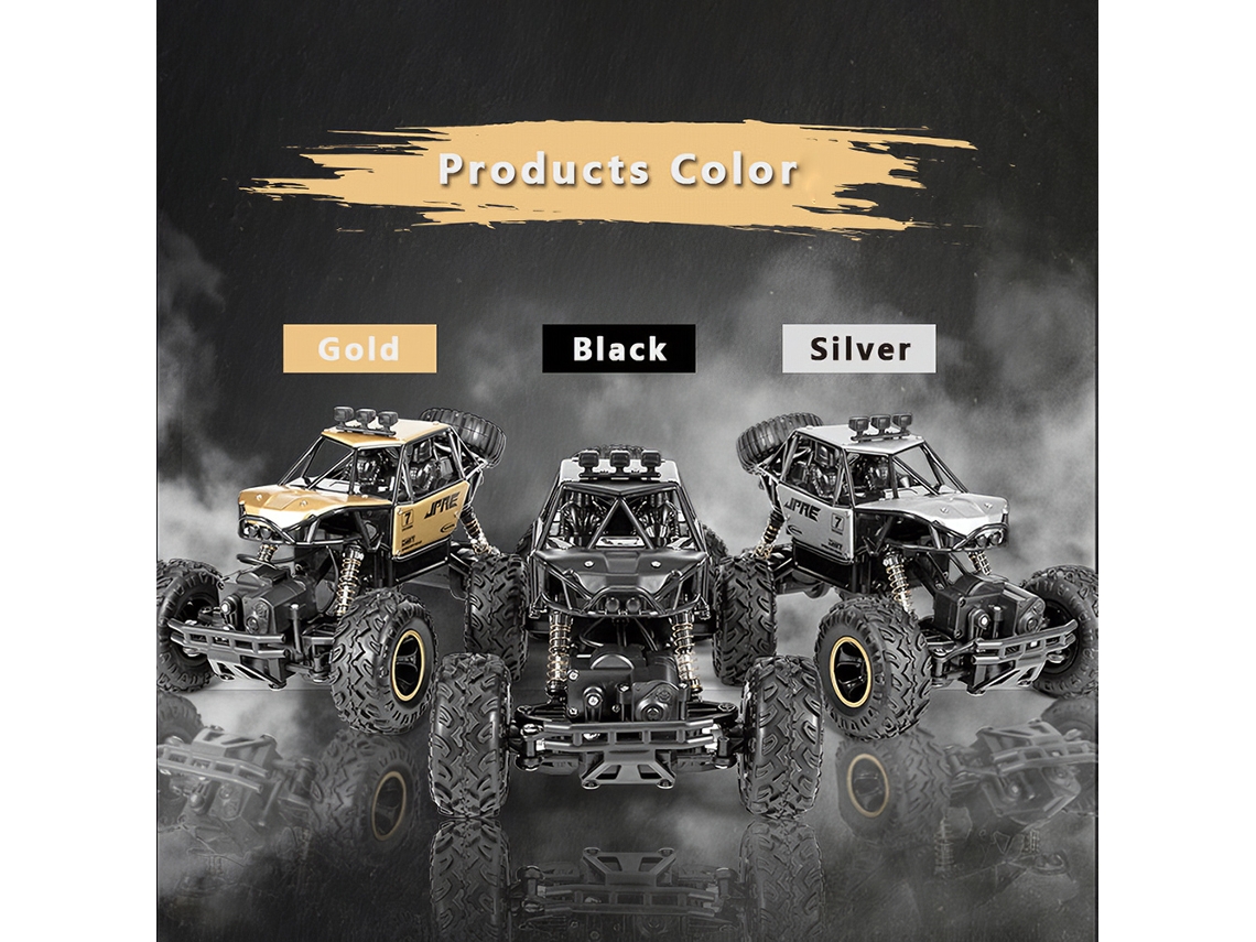 Carro Rc Off-road Buggy 1/16 2.4ghz 4wd 15km/h Alta Velocidade Com Chassi De Liga De Alumínio