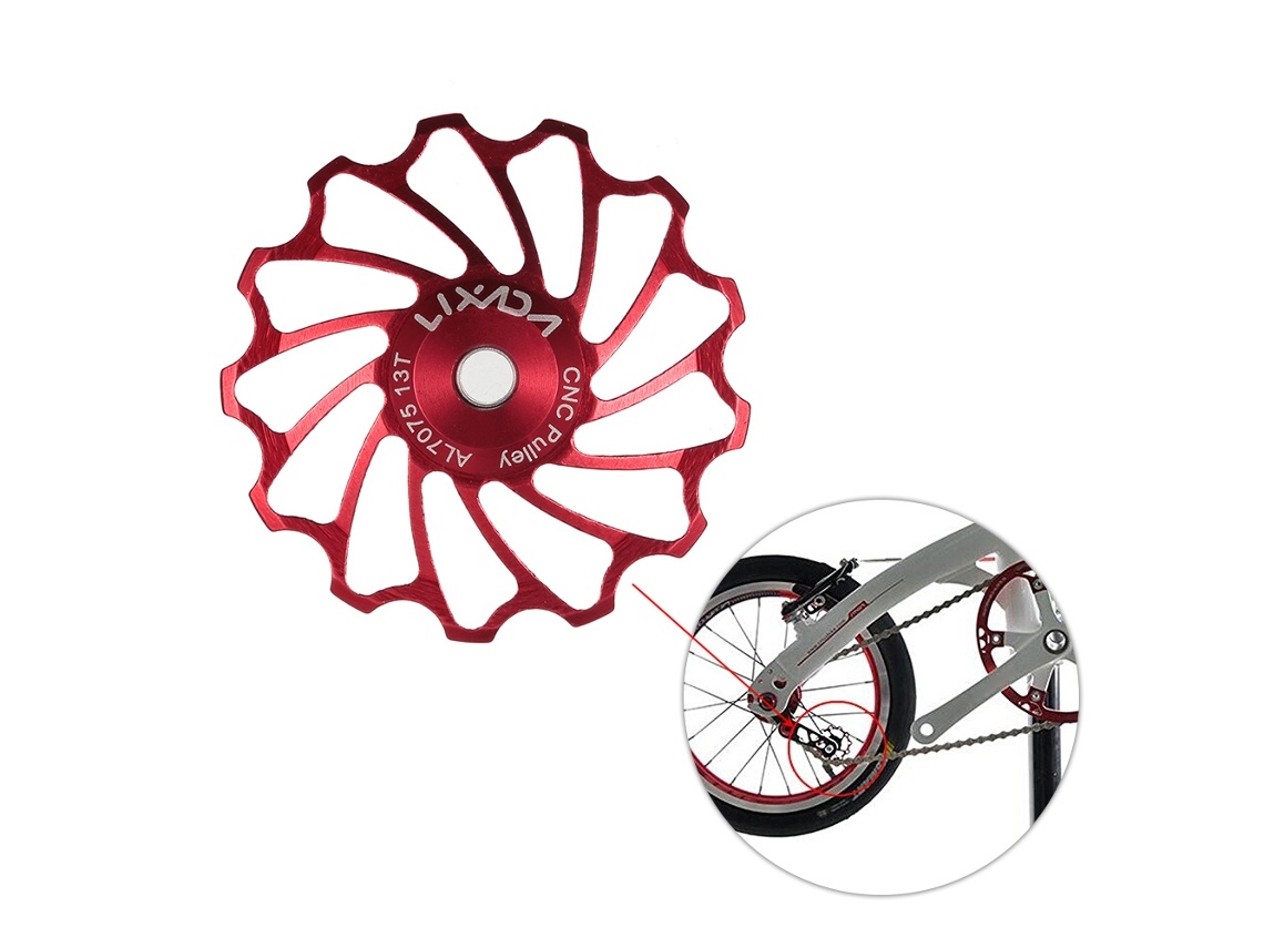 Roda De Correia De Engate Traseiro Lixada Com Rolamento Cerâmico 7075 Alumínio 13t Para Bicicleta Mtb Road Bike