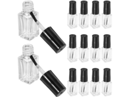 Frascos Transparentes De 5ml Para Esmalte, Material Sintético Com Pincel, Pacote Com 20 Unidades.