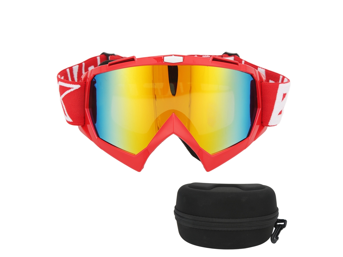 Óculos Laxiscreed Off Road Moto Vermelho Para Proteção E Estilo