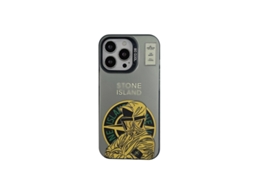Capa Rígida Laser Stone S519p2 Para Iphone 17 Air, Na Cor Cinza Stone.