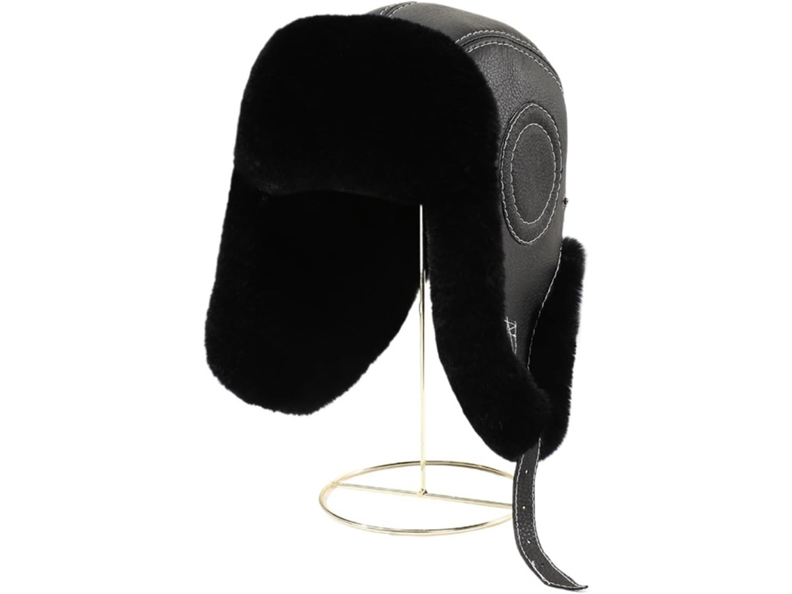 Gorro de esqui SFUSHOS, pele de coelho, quente, com aba
