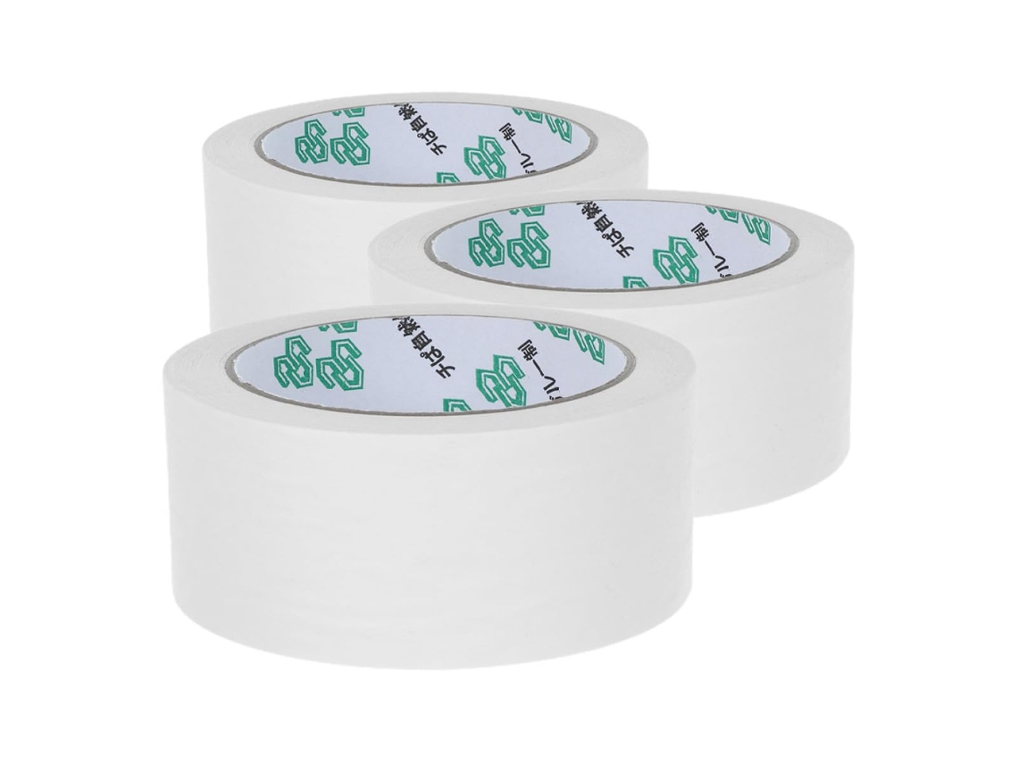 Fita Adesiva De Papel Kraft Branco Fosco, 45 30 3, Mm X Mm, Pacote De