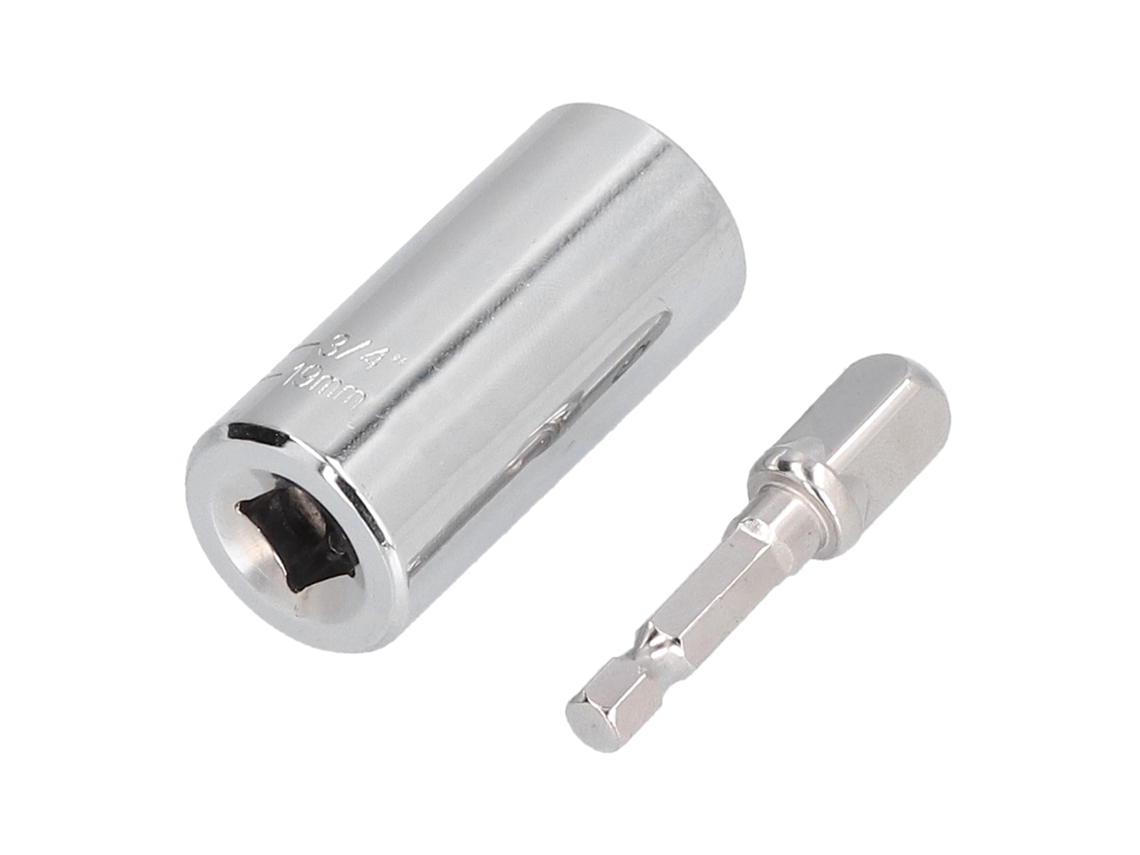 ferramenta de Soquete Universal 1/4 3/4 Polegadas com Adaptador de Broca Elétrica Haste Hexagonal Multifuncional Aço Cromo Molibdênio S/MARCA