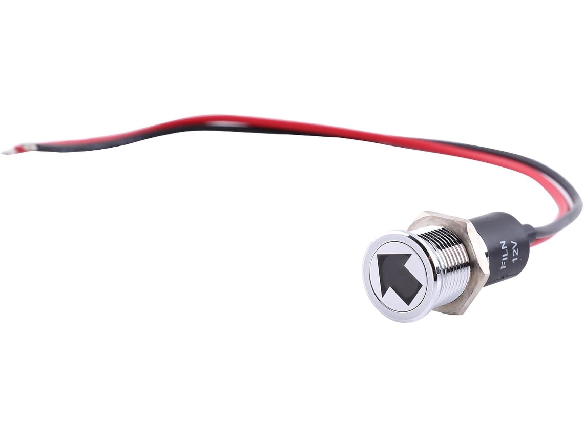 Luz De Advertência Led Ywbl Wh 14mm, 12v, Ip65 À Prova D Água, Farol De Neblina Intermitente Para Bicicletas E Barcos