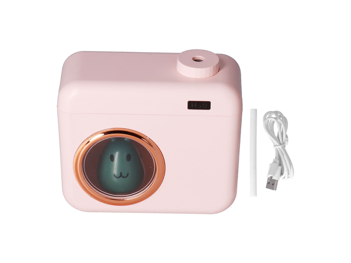 Umidificador de ar em formato de câmara de 400 ml, 2 velocidades, carregamento USB, para aromaterapia em casa, escritório e carro.