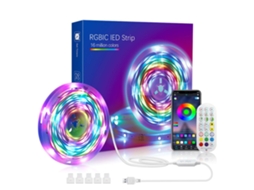 Fita De Led Com Luz De Fundo Para Tv Com Controle Por Aplicativo, 5m Usb, Luz De Fundo Musical Slowmoose (qb)