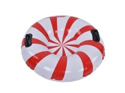 Tubo De Neve Inflável Adulto Pvc Com 2 Ganchos Vermelho Branco Inverno