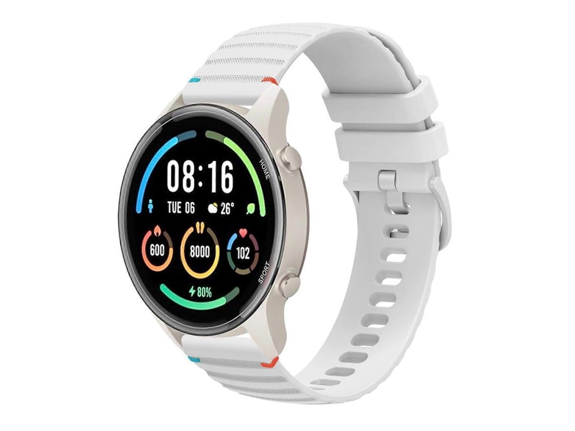 Pulseira De Silicone De 22 Mm Com Costura Ondulada Em Pontos.