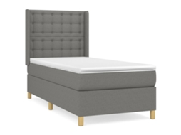 Box Spring Bed, Box Spring Beds Vidaxl Cinzeto Tecido (90 X 190 Cm)