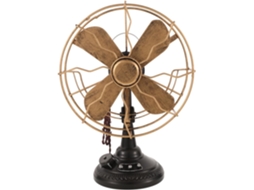 Ornamento vintage para eventos, modelo de ventilador com pernas de metal.
