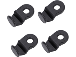 Conjunto De 4 Ganchos Para Pendurar Com Componente Em Abs, Sem Tomada, Preto