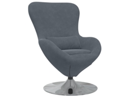 Conjunto 1 Cadeira De Descanso Vidaxl Cinzento Veludo (63 X 73 X 90 Cm)