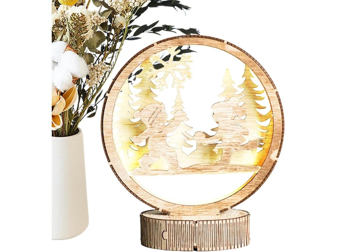 Candeeiro de Mesa Natalina Led, Mesa Abajur, Luzes Fada Natalinas