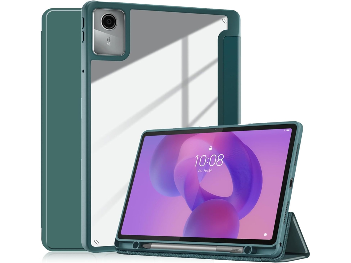 Capa Com Transparente Para Lenovo Idea Tab 11 Tb336fu, Bolsa Para Caneta wake/sleep Verde Hexinyigjly