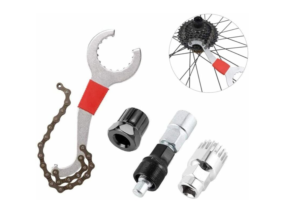 Ferramenta Multifuncional Para Remoção De Cassette De Bicicleta Com Corrente, Kit De Reparação Para Bicicleta Com Extrator De Pedivela E Remover De Ro