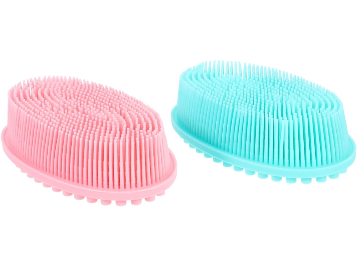 Lurelia Pack De 2 Escovas De Banho Para Bebé, Silicone Macio, Dupla Face E Pega Ergonómica, Uso Diário Suave