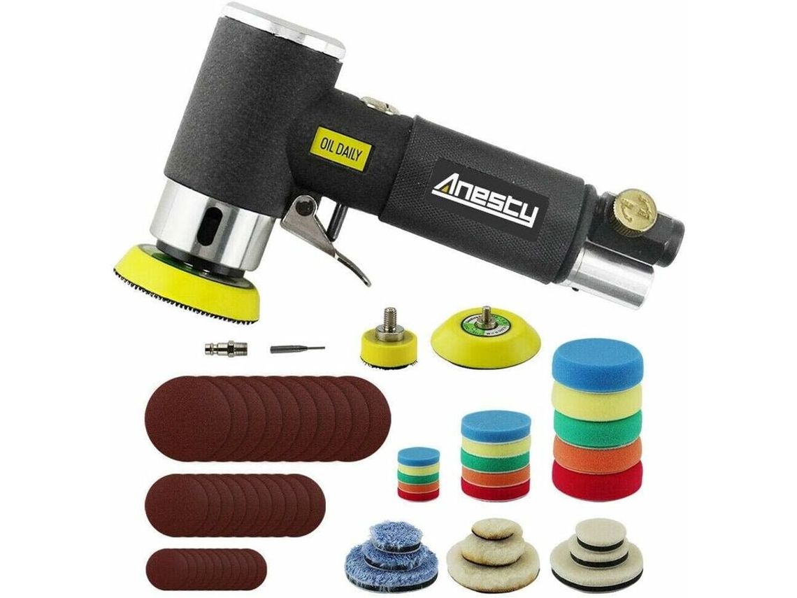Mini Lixadeira Orbital Pneumática, Mini Lixadeira Orbital Pneumática Pequena BRILVIBERA (conjunto de 1/2/3 Polegadas)